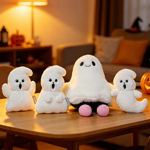 Portachiavi Peluche Fantasma di Halloween Simpatico Pipistrello Animale di Peluche Ornamento per Borsa Bambini Festa