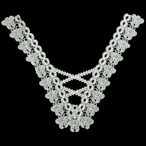 Polyester Embroidered Lace Fake Collar Hollow-out Butterfly Floral Pattern Clothing Neckline DIY Sewing Lace Trim Women