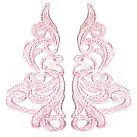 Symmetrical Water Soluble Embroidery Lace Floral Patches 3D Hollow DIY Clothing Accessories Lace Trim For Dress Sewing Craft