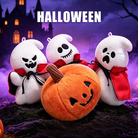 Halloween Plush Ghost Pumpkin Toy Quirky Cloaked Spirit Stuffed Animal Weird Funny Ghost Doll Festival Gift Decor