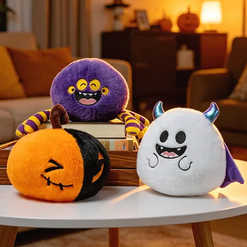 Peluche de Halloween Fantasma Calabaza Murciélago Araña Animal de Peluche Para Niños Decoración de Vacaciones Poliéster Suave Muñecos Caprichosos Regalo