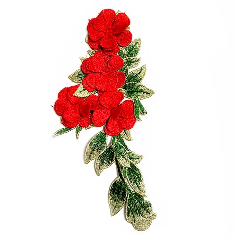 3D Water Soluble Embroidered Lace Flower Patch Heavy Multi Layer Floral Applique DIY Sewing Accessory For Clothing Dress Decor
