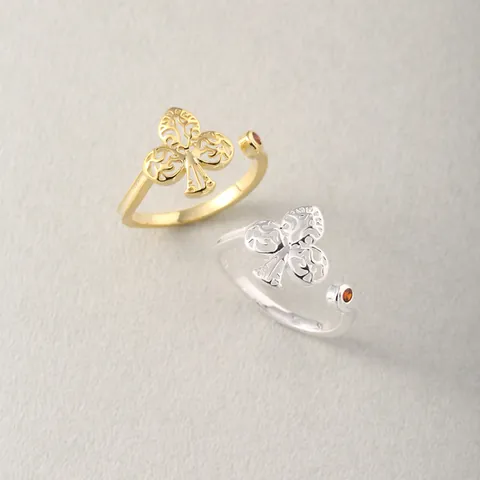 925 Sterling Silver Irregular Plum Blossom Zirconia Ring Minimalist Light Luxury Adjustable Opening Finger Ring For Women