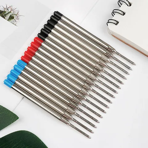 G2 Standard Metal Ballpoint Pen Refills Blue Black Red Ink For Rotating Ballpoint Pens Smooth Writing Office School Stationery Writing Supplies