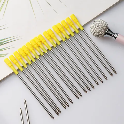 Metal Ballpoint Pen Refills 82 Black Blue Oil Based Ink For Rotating Pens Smooth Writing Office School Stationery Supplies