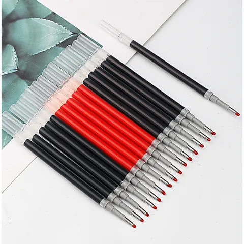 G5 Rollerball Pen Refills 0.5mm Bullet Point Smooth Writing Plastic Metal For Office School Stationery Black Red Blue-Black Ink