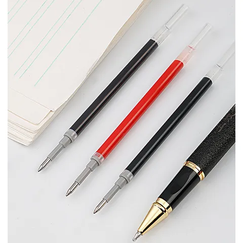 G5 Rollerball Pen Refills 0.5mm Bullet Point Smooth Writing Plastic Metal For Office School Stationery Black Red Blue-Black Ink