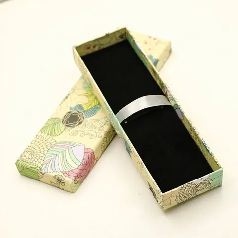 Koreanischer Stil Blumendruck Harte Pappe Stiftebox Geschenkbox Stülpdeckel Schachtel Kleine Blumen Verpackung Für Stifte
