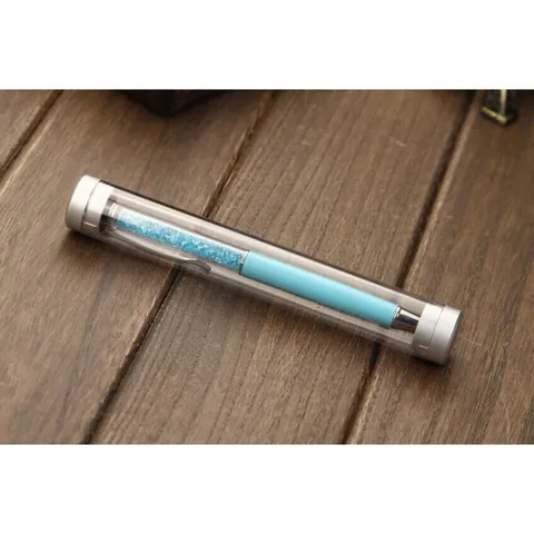 Modern Transparent Cylindrical Pen Case Clear Plastic Storage Tube For Single Pen Office School Supplies Stationery Gift Box