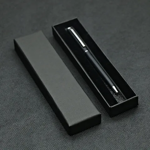 Scatola Regalo per Penna Professionale in Cartone Rigido Nero Con Coperchio e Base per Penna Stilografica a Sfera Forniture per Ufficio