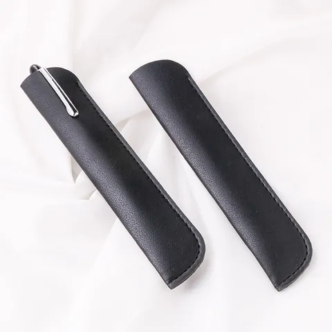 Funda Protectora de Cuero PU Minimalista para Lápiz Óptico Estuche para Lápices Digitales Soporte de Bolígrafo Portátil Bolsa de Almacenamiento