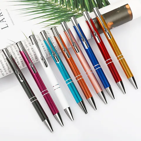 Aluminiumlegierung Kugelschreiber Druckmechanik Metallschaft Business Büro 0.7 Kugelkopf Schreibstift Geschenk