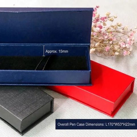Caja De Regalo Elegante De Cartón Con Tapa Magnética Para Bolígrafos Joyas Caja De Embalaje Con Forro De Terciopelo