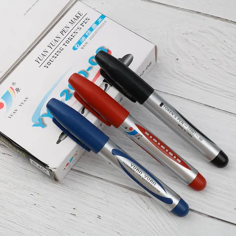 Waterproof Permanent Marker Oil-Based Marking Pen Black Red Blue Quick Drying Round Tip Large Ink Marker For Office School