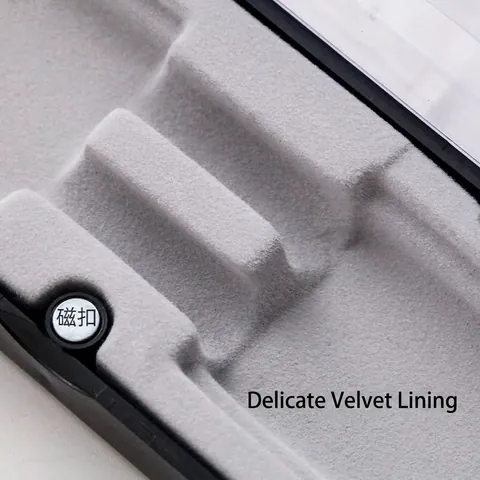 Clear Plastic Magnetic Pen Case Velvet Lining Transparent Pencil Box Single Double Pen Gift Storage for Office Student