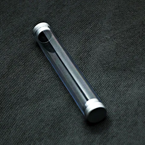 Modern Transparent Cylindrical Plastic Storage Tube Organizer Case For Tweezers Pen And Small Tools With Protective Caps