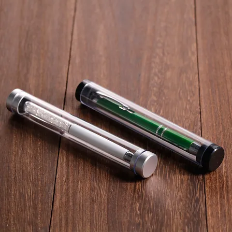 Modern Transparent Cylindrical Plastic Storage Tube Organizer Case For Tweezers Pen And Small Tools With Protective Caps