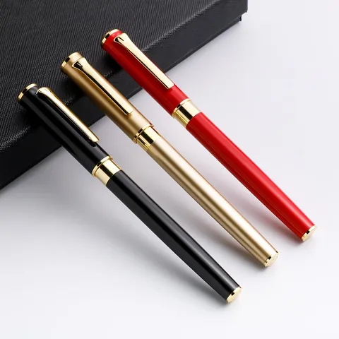 Luxe Metalen Rollerball Pen Zakelijk Professioneel Schrijfgerei Cadeau Hervulbaar Metalen Kantoor Schoolbenodigdheden Voor Heren Dames