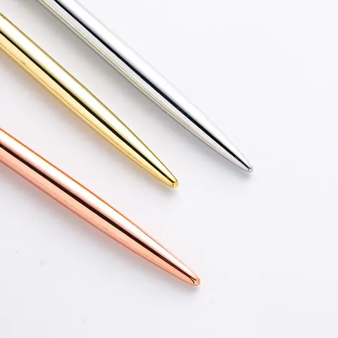 Elegante Metalen Balpen Minimalistische Zakelijke Handtekening Pen Voor Hotel Receptie Kantoor Desktop Glad Schrijven Kantoorbenodigdheden