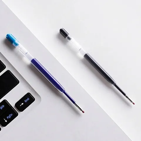 XIN-424SS 0.5mm Gel Pen Refills Transparent Plastic Blue Black Water Ink Replacement For Office School Supplies Stationery Writing Accessories
