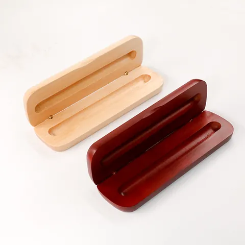 Estuche de Madera Vintage de Alta Calidad para Plumas Pulido Arce Palo de Rosa Caja de Almacenamiento Regalo de Negocios
