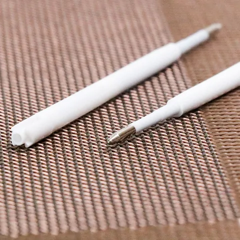 424 Ballpoint Pen Refill Plastic White Body Metal Tip 1.0mm Blue Black Ink Replacement For Office School Writing Stationery
