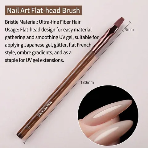 Japanese Style Nail Art Brush Set Professional UV Gel Liner Smudge Painting Manicure Tools Amber Acrylic Handle Brush Set