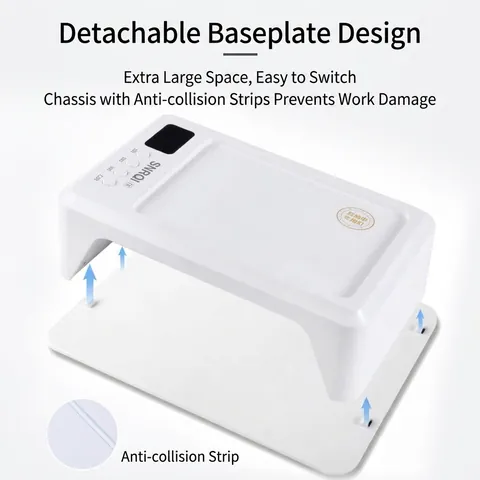 72W LED UV Nail Lamp Professional Rechargeable Fast Drying Manicure Machine For Press On Nails White Professional Nail Dryer With Timer