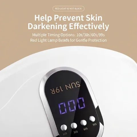 150W Professional UV LED Nail Lamp Fast Drying Gel Polish Curing Light With 57 LEDs 4 Timers Red Light White Nail Dryer