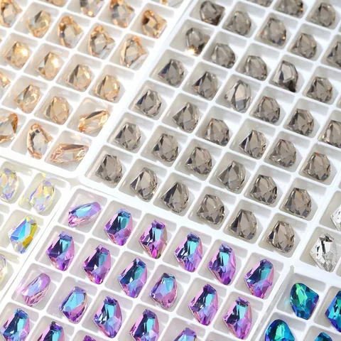 Nagelkunst Axt Strass K9 Kristall Spitzboden Eissteine Luxus Glänzende Maniküre Dekorationen Glas Edelsteine DIY Nägel Zubehör