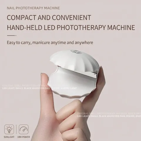 Mini Shell Shaped Nail Lamp 18W UV LED Nail Dryer Portable USB Phototherapy Machine For Gel Polish Fast Drying Manicure Tool