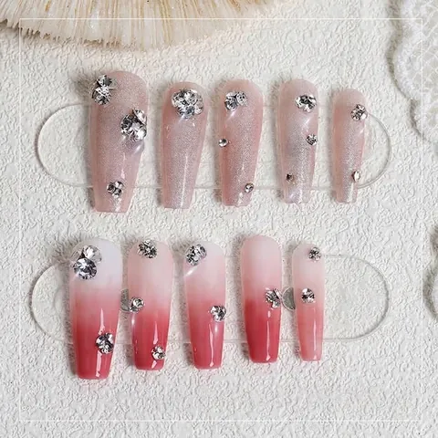Kit de Strass Professionnel pour Nail Art Dos Pointu Cristal Verre Décoration Manucure Mixte Transparent Iridescent
