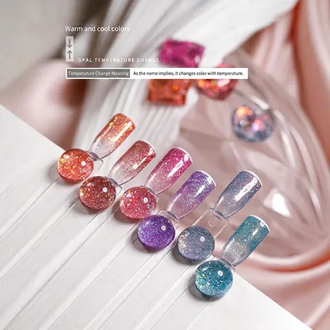 Temperature Color Changing Opal Nail Gel Polish Aurora Glitter Dreamy UV LED Soak Off Nail Varnish For Women Daily Party