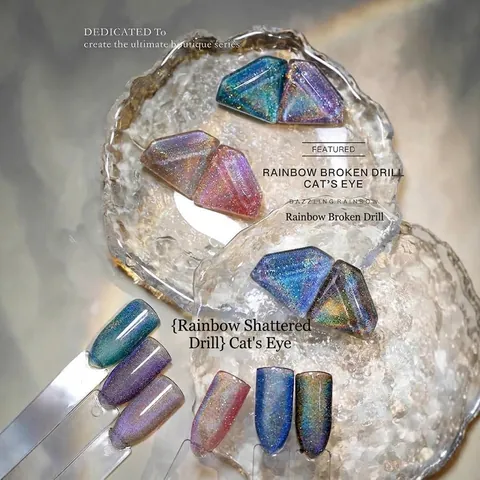 Regenboog Laser Kattenoog Gel Nagellack Sprankelende Glitter Kristal Magnetische Soak Off UV LED Gel Nail Art Voor Vrouwen
