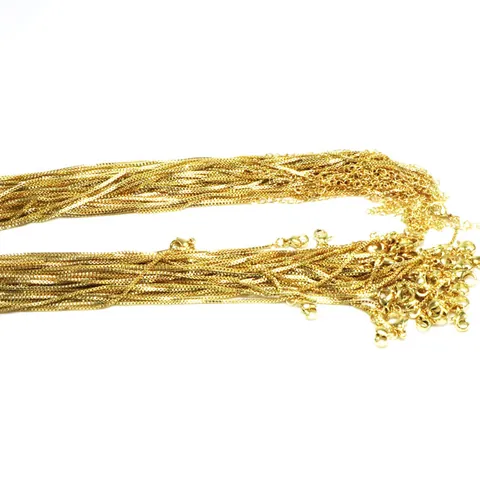 Minimalistische Koperen Box Ketting Ketting DIY Sieraden Benodigdheden Karabijnsluiting Schakelketting Voor Mannen Vrouwen Eenvoudige Ketting