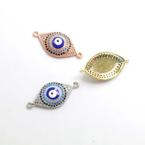 Böser Blick Hand Der Fatima Herz Schmetterling DIY Schmuck Zubehör Mikro Eingelegte Strass Kupfer Anhänger Für Armband Halskette Herstellung
