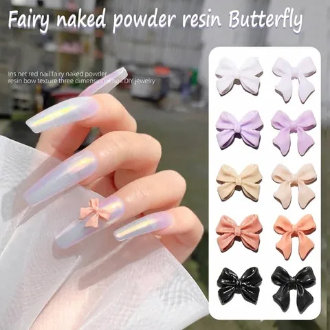 3D Resin Bowknot Nail Art Decorations Polarized Luster Cute Mini Bow Charms For DIY Nail Design Professional Manicure Supplies For Women