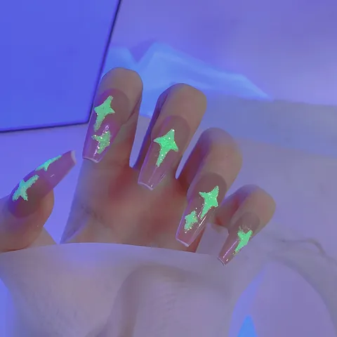 Polvo Luminoso para Uñas que Brilla en la Oscuridad Purpurina Fluorescente para Decoración de Manicura DIY Belleza de Uñas Mujer