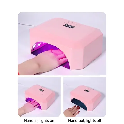 Professional LED UV Nail Lamp Portable Red Light Skin Care Whitening Manicure Machine Fast Drying Rechargeable Nail Art Light For Salon Home Women