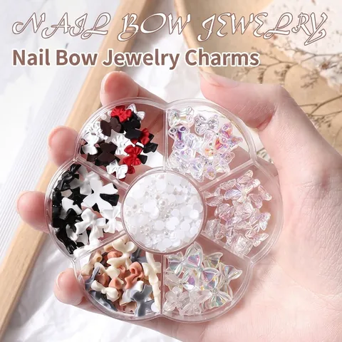 3D Strik Aurora Beer Nagelkunst Charms Kit Hars Gemengde Vormen Kunstparels Kleurrijke DIY Nageldecoratie Voor Vrouwen