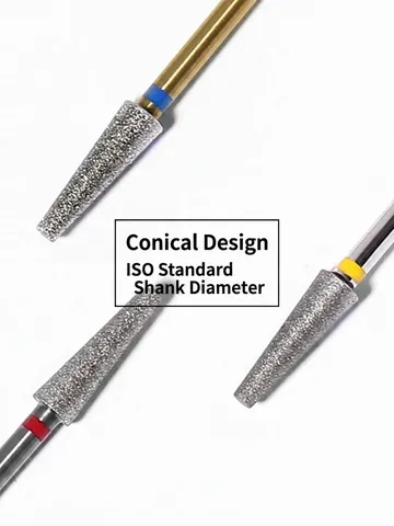 Forets à Ongles en Diamant Conique Professionnel Outil de Manucure en Acier au Tungstène Pour Enlever les Peaux Mortes Accessoire de Lime à Ongles Électrique