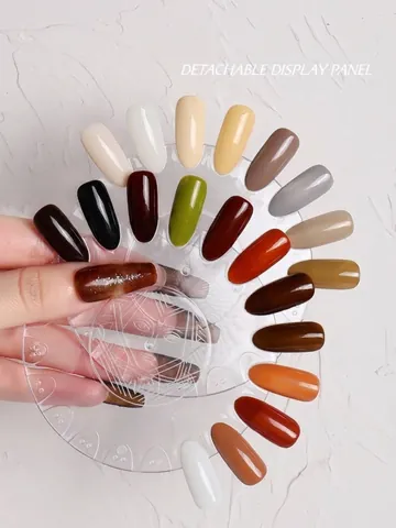 Detachable Oval Nail Art Color Card Display Board Transparent Natural Acrylic Nail Polish Practice Palette Tool Professional Salon Supplies