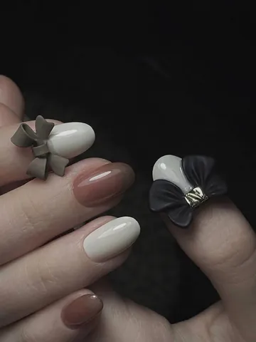 Adornos para Uñas Lazo 3D Japonés Mate Diseño Calado de Encaje Esmerilado Accesorios de Manicura DIY para Mujeres