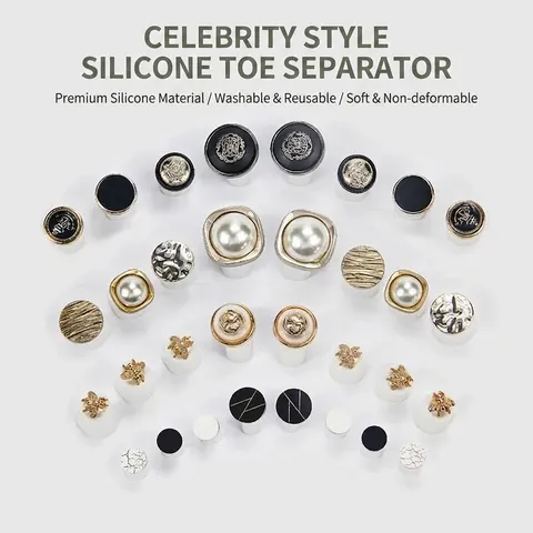 Japanese Style Soft Silicone Nail Art Toe Separators Hyuna Daisy Baroque Flower Heart Shape Pedicure Tools For Women Salon
