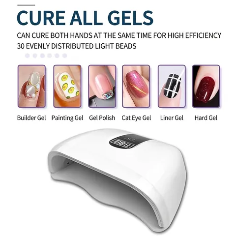 Professional UV LED Nail Lamp Fast Drying Nail Dryer High Power Manicure Light Machine For Gel Polish Red Light Tech Home DIY Tool