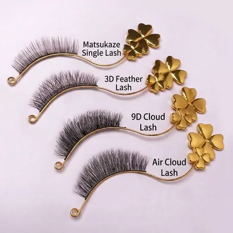 Professional Japanese Style Magnetic Eyelash Display Stand Frame Salon Beauty Eyelash Training Try-on Tools Alloy Wood Makeup Supplies