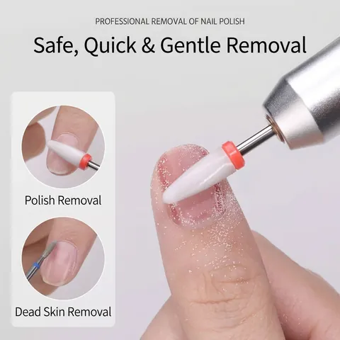 Ponceuse à Ongles Électrique Portable Kit Manucure Pédicure Professionnel Aluminium Lime à Ongles USB pour Domicile et Salon