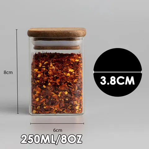 Luftdicht Quadratisch Vorratsglas Set Mit Akazienholz Deckel Und Etiketten Transparente Gewürzbehälter Für Küche Vorratskammer Organisation Lebensmittel Lagerung