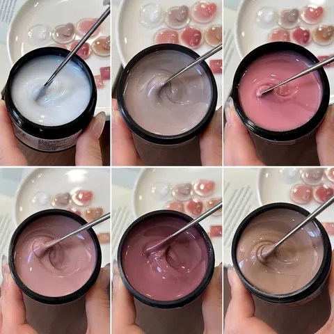 LIMITPRETTY Τέσσερα σε Ένα Gel Χτισίματος Νυχιών Nude Χρώμα Soak Off UV LED Ενίσχυση Εξομάλυνση Βάση Gel Νυχιών Για Επαγγελματικό Μανικιούρ