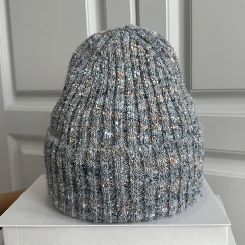 Women Mixed Color Knitted Beanie Hat Winter Warm Fleece Lined Slouchy Skull Cap Soft Ribbed Knit Bonnet For Cold Weather Casual Wear